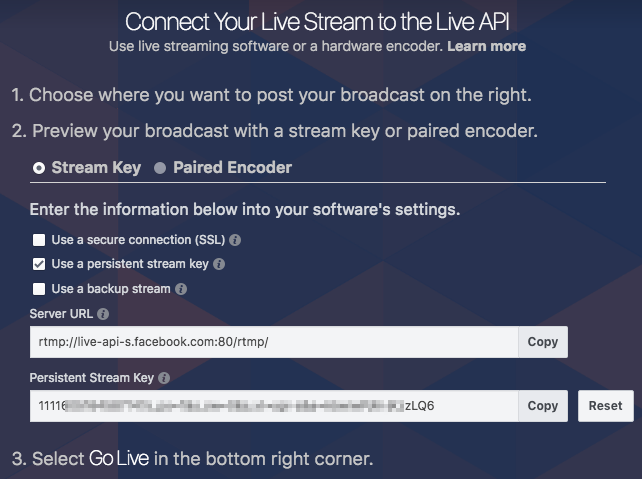 Connect your live stream